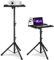 DECOSIS Projector Stand with Enlarged Tray (20x16), Laptop Tripod Stand Adjustable From 22 to 46.5 with Gooseneck Phone Holder for Office, Home, Stage, Studio, DJ Racks Musical Instruments