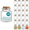 Espirito Rebelde Pack 25 Pots en Verre Carrés 40 ml avec Bouchon en Liège : Parfait pour Épices, Confitures, Cosmétiques | Cadeaux de Mariage | Bocal Épice et Pot à Confiture