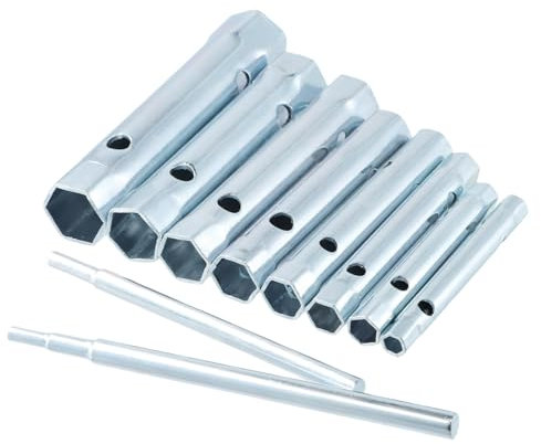 Nivofu Chiavi a Tubo, Set da 10 Pezzi, 6 x 7-20 x 22 mm, Chiave Esagonale a Tubo con palanchino, per Riparazioni Auto e Uso Domestico