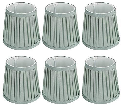 Kleiner Lampenschirm Für Kronleuchter, 6 Stück, Zum Aufstecken, Kronleuchter-Lampenschirme Für Kronleuchter, Wandlampen, Stoff-Lampenabdeckung, Zubehör Für Kronleuchter, Grün