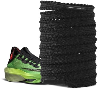 UamGlsob Cordones de zapatillas para correr Nike AlphaFly 3, cordones de colores para zapatos deporte Vaporfly 3, running shoe laces pare hombres y mujeres (Black, 54/140cm)