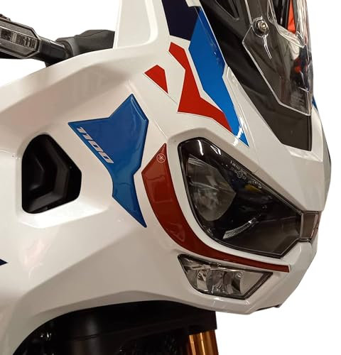 labelbike - Adesivi in Resina Gel 3D Frontale Moto Decorazioni e Protezioni compatibili con Honda Africa Twin Adv 2024