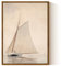 InSimSea Gerahmte Leinwand-Wandkunst, klassische Küstenwanddekoration, weißes Segelboot, Meereslandschaft, Kunstwerk, Vintage-Malerei, Strand, Heimdekoration, Boho-Wandbilder, Bauernhaus, Kunstdrucke,