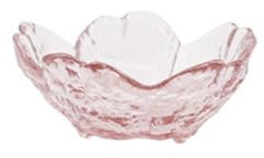 Hrlace Lot de 2 petits bols en verre en forme de fleur rose - Bols à dessert - Assiettes en cristal pour glace, fruits, salade, sauce - Décoration de table de cuisine pour café, terrasse