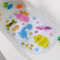 OHS Baby Bath Mat Non Slip, Dino Kids Bath Mat with Suction Cups Anti Mould Bath Mats for Bathroom Flexible Oval PVC Babies Toddlers Kids, Clear 70cm x 40cm