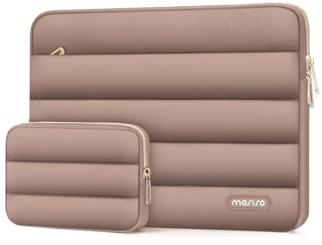 MOSISO Custodia Borsa Tablet per 13 Pollici iPad Pro M4&iPad Air M2 2024,iPad Pro 12,9 M2 M1 6th 5th 2022-2018 con Tastiera Magica,Orizzontale Gonfio Borsa con Custodia Piccola,Marrone