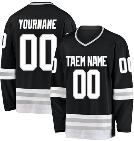 KAN0827A - Maillot de Hockey Personnalisé avec Nom, Adapté aux Cadeaux pour Enfants et Adultes, Style 3