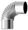 Ofen-Rauchrohr-Winkel 90° Schornstein-Abgasrohr, Ø 50 mm/60 mm/70 mm/75 mm/80 mm/90 mm/100 mm/110 mm/120 mm Edelstahl-Kamin-Rauch-Adapterrohr 90°-Bogen-Rohr-Abgasrohr Ofenrohr-Winkel hitzebeständiges