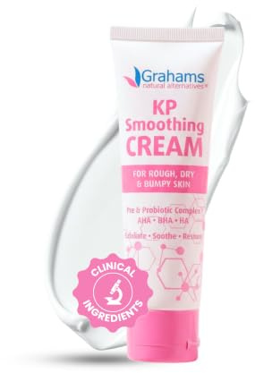 Grahams Natural KP Creme – Wirksame Pflege bei Keratosis Pilaris (Reibeisenhaut) – Mit Urea, Milchsäure & Lactobacillus – Peelt, glättet & regeneriert raue Haut (75 g)