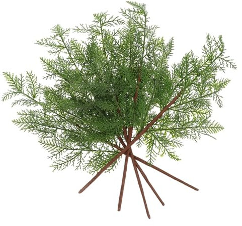 CLISPEED 5 Stück Simulation Kiefer Zypresse Kurzer Zweig Lebensechte Zypressenblätter Dekoration Künstliche Zweige DIY Zubehör Für Hochzeit Party Zuhause