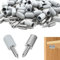 60 Pezzi Supporti Per Mensole,Reggimensola Legno, Perni per Mensole Con Tappo Antiscivolo, per Mobili Armadi Libreria (Argento)