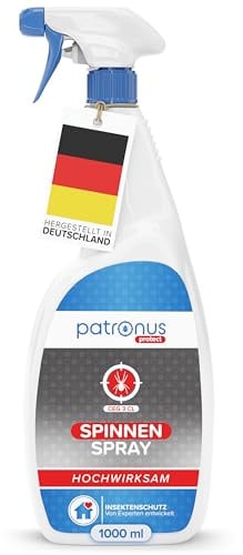 Patronus Spinnen-Spray mit maximaler Sofortwirkung für effektive Spinnen-Abwehr 1000 ml - schnell & zuverlässig für Innen und Außen (Haus, Wohnung, Boot etc.), hochwirksam & laborgeprüft