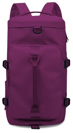FANDARE Borsone da Viaggio Donna Bagaglio a Mano Borsa da Viaggio con Scomparto per le Scarpe Borsone Palestra Sportiva Borsa da Weekend Weekender Uomo Borsa a Tracolla Laptop Zaino Viola scuro