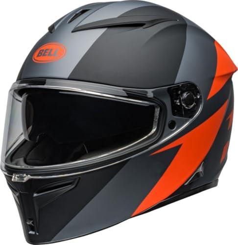 BELL HELMET LITHIUM SHEAR MATTE GRAY/ORANGE L ECE6