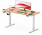 SANODESK Bureau Gaming Réglable en Hauteur Plateau Complet 110x60 cm, Bureau Assis Debout, Table Électrique avec Fonction de Mémoire, Fonction de Rappel de Sédentarité, Érable