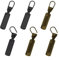 vgggrd 6 Stück Ersatzteile Reißverschluss Zipper, Universal Reißverschluss Zipper für Koffer Mantel Stiefel Jackenrucksäcke (Schwarz und Kupfer)
