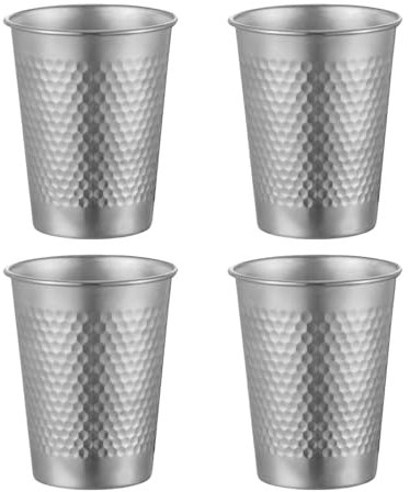 Packung Mit 4 Trinkbechern Edelstahl Kinderbecher Stabile Metalltrinkgläser Für Camping Und Täglichen Gebrauch