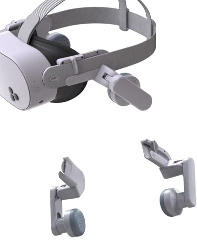 AARONMEI VR Headset Earphones with Hi-Fi Sound Enhancement, Adjustable Ear Cups & Memory Foam Cushions, Ultra-Lightweight Compatible with Meta Quest 3/3S VR Headsets (White)