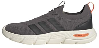 adidas Herren Cloudfoam Flex Slip ON Shoes, Charcoal/Carbon/Dusky Orange, 44 2/3 EU