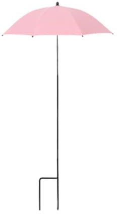 LOVIVER Parapluie Jardin Structure en Alliage Léger, Parapluie de Protection Solaire pour Plantes en Pot, Couvre-Ombre des Plantes pour Jardin et Terrasse, Rose