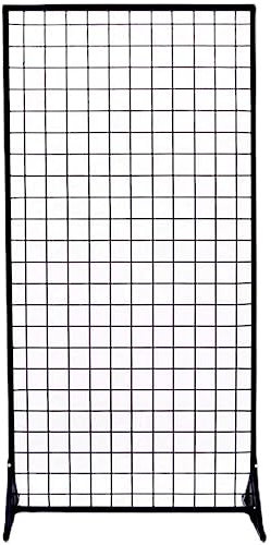 Gitterwandpaneele, Bodenstehendes Gitterwand-Netz-Anzeigepaneel, Lagerregal Für Floristenmärkte, Ladenbau-Trennwände, Multifunktionales Regalsystem Für Heimwerkerwerkzeuge, Schwarz, 40 X 120 Cm