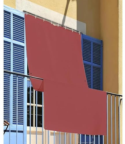 INTRECCI Tenda da Sole per Esterno, Tenda da Sole per Balconi, Impermeabile, a Caduta, 145x250 cm con Occhielli Laterali, Telo Ombreggiante, Riduce Luce e Calore, Migliora la Privacy, Colore Bordeaux.