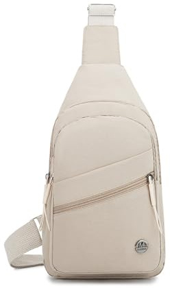 XSDSLS Crossbody Damen, Klein Brusttasche, Crossbody Sling Bag Anti-Diebstahl Wasserfest Vielseitige Brusttasche für Outdoor-Sportarten Wandern Radfahren(Weiß)