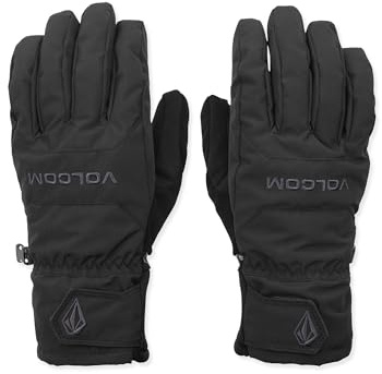 Volcom Herren Nyle Snowboardhandschuhe - wasserdichte isolierte Handschuhe Silikon Grip Handfläche, Schwarz, Large