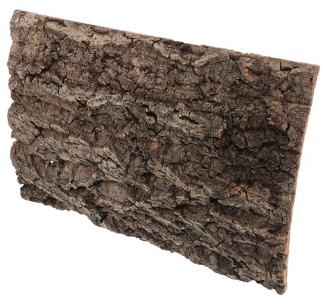 WEKAMOS Natürliche Korkrinde Rückwand 50x30cm für Terrarium Reptilien Hintergrund Bartagamen Gecko Deko Panel aus Langlebiger Baumrinde