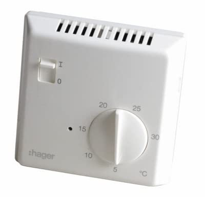 Hager - Thermostat simple électronique 25513 - HAGER : 25513