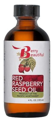 Red Raspberry Seed Oil - Cold Pressed by Berry Beautiful from locally grown Raspberries - 100% Pure & Unrefined (4 fl oz)