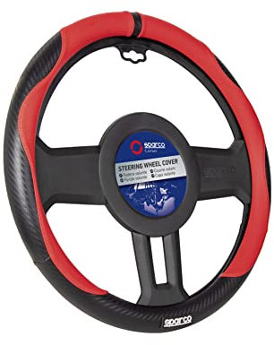 Sparco S128 Lenkradabdeckung Rot und Schwarz PVC + Gummi