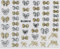 Nail Art 3D Glitter Stickers - Gold & Silver Bows 901