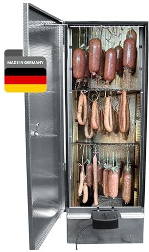 NOWOSmoker Edelstahl Räucherofen Spitzenqualität Made in Germany - Elektrischer Räucherschrank - 110cm Smoker Warm- & Kalträuchern - Optional Holz/Gas - Räucherkammer mit viel Zubehör