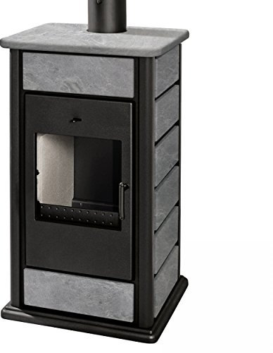 Schmitzker 1111 Alicante Wasserführender Kaminofen Schwarz Speckstein/A+