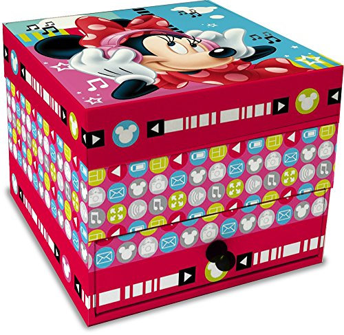Star Licensing Disney Minnie Schmuckkästchen, Karton, Mehrfarbig, 10 x 10 x 8.5 cm
