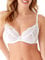 Gossard Women's Superboost Lace Non Padded Plunge Bra, Sheer, White, 38 E