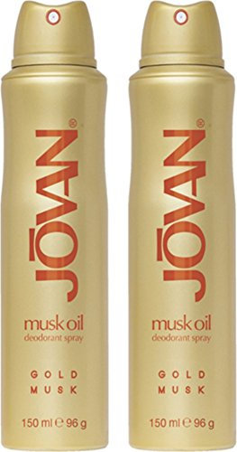 Jovan Gold Musk Deodorant Body Spray for woman, 2er Pack (2 x 150 ml)