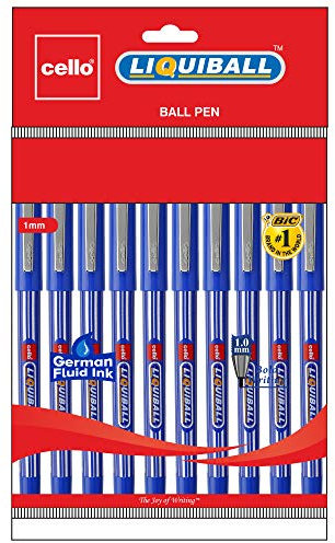 Cello Liquiball Kugelschreiber, Blau, 10 Stück