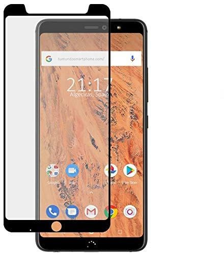 MUNDDY Protector de Pantalla Completa para BQ AQUARIS X2,X2 Pro de Dureza de 9H sin Burbujas .Full Cover Cristal Vidrio Templado Completa con Bordes Redondeados. (Negro)
