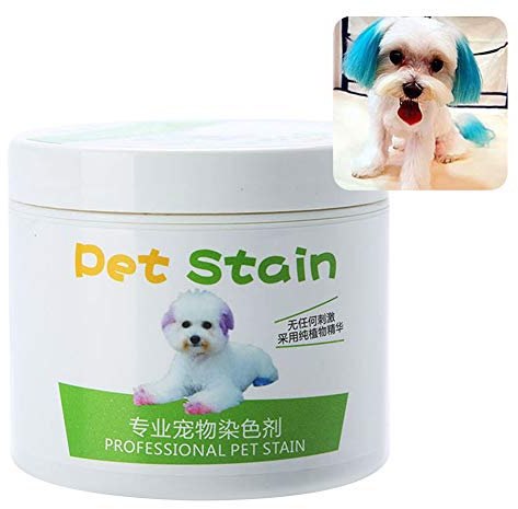 AchidistviQ 100 ml profesional Pet Stain Anti Allergic Cat Dog Tinte para el pelo crema colorante para el cuidado del pelo del perro Tinte para el pelo decolorado verde turquesa