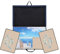 Becko Jigsaw Puzzle Board Tragbarer Puzzle-Koffer/Puzzle-Aufbewahrung/Puzzle-Sparer/Puzzle-Speichersystem/Puzzleunterlage - Puzzlematte für bis zu 1000 Teile (blau)