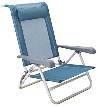 Homecall Klappbarer Strandstuhl, 7-fach verstellbar - (Blau)