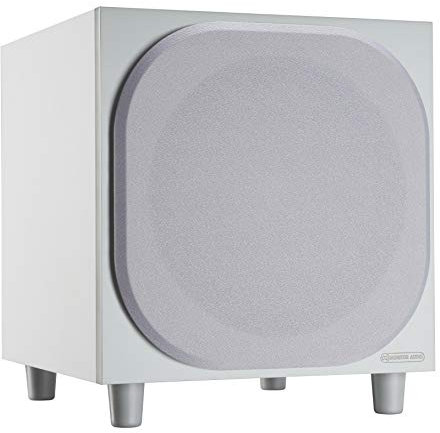 Monitor Audio Bronze W10 | Color: Blanco | Subwoofer | Pieza | Cine en Casa | 220 W | Chasis 10/250 mm | Radiador pasivo de 250 mm