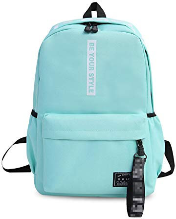 FANDARE Rucksäcke Schulrucksack Jungs Mädchen Schulranzen Teenager Schultasche für Herren Damen Schule Ranzen Reise Camping Casual Daypacks Polyester Hellgrün