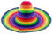Das Kostümland Sombrero Santiago Ø 50 cm | Rainbow - Mottoparty Mexiko Fasching Karneval Fiesta Sommerparty Hut Kopfbedeckung Bunt gestreift Festival Erwachsene