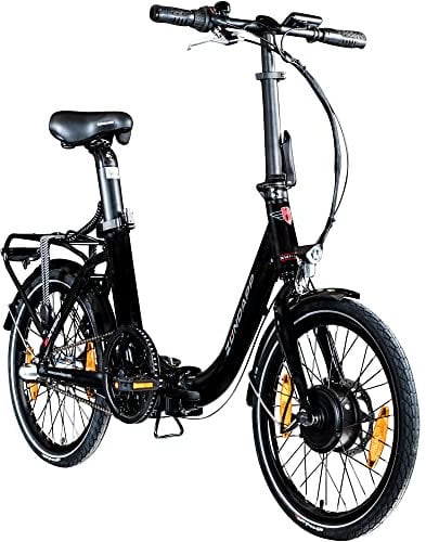 ZÜNDAPP ZXT20 E Bike 20 Zoll Faltrad Damen Herren Klapprad Ebike Elektrofahrrad klappbar E-Bike Fahrrad Elektro mit Nabenmotor Pedelec Unisex Erwachsene (schwarz)