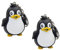 Amosfun 2 StüCk Pinguin SchlüSselanhäNger Mit Led Licht Und Sound, Schwarzer D-Ring, Kreatives Design, Metall Und Kunststoff, Ideal FüR SchlüSsel, Geschenkidee FüR Freunde Und Familie