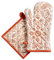 Maison d' Hermine Cachemire Ensemble de Gants de Four de (19cm x 33cm) et maniques de (20cm x 20cm), 100% Coton, pour Barbecue, Cuisson, Four, Micro-Ondes, grillades, Thanksgiving, Noel