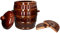 KOTARBAU® Pot à fermentation en faïence, 12 l, avec couvercle et pierre de lestage, hermétique, pour choucroute, concombre, en terre cuite, en faïence, marron